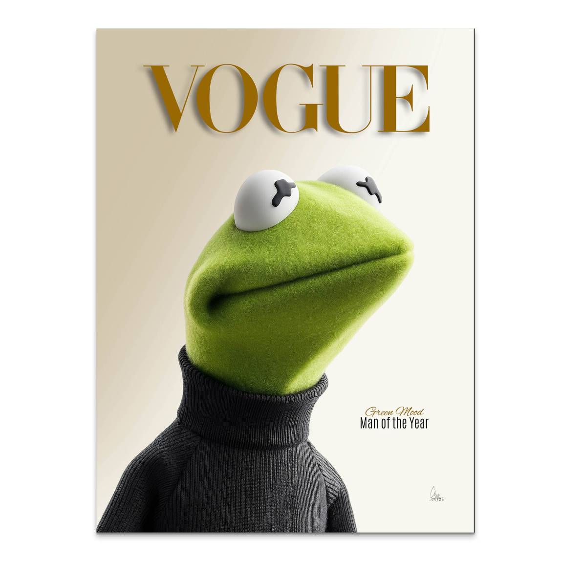 Kermit Couture Alu Dibond Wandbild