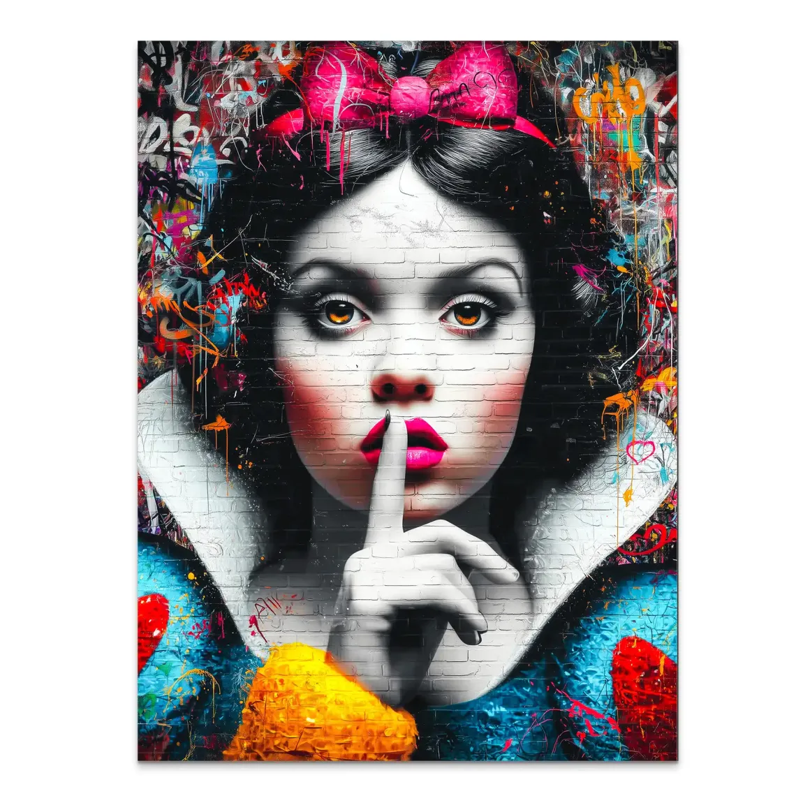 Schneewittchen Silent Pop Art Alu Dibond Bild
