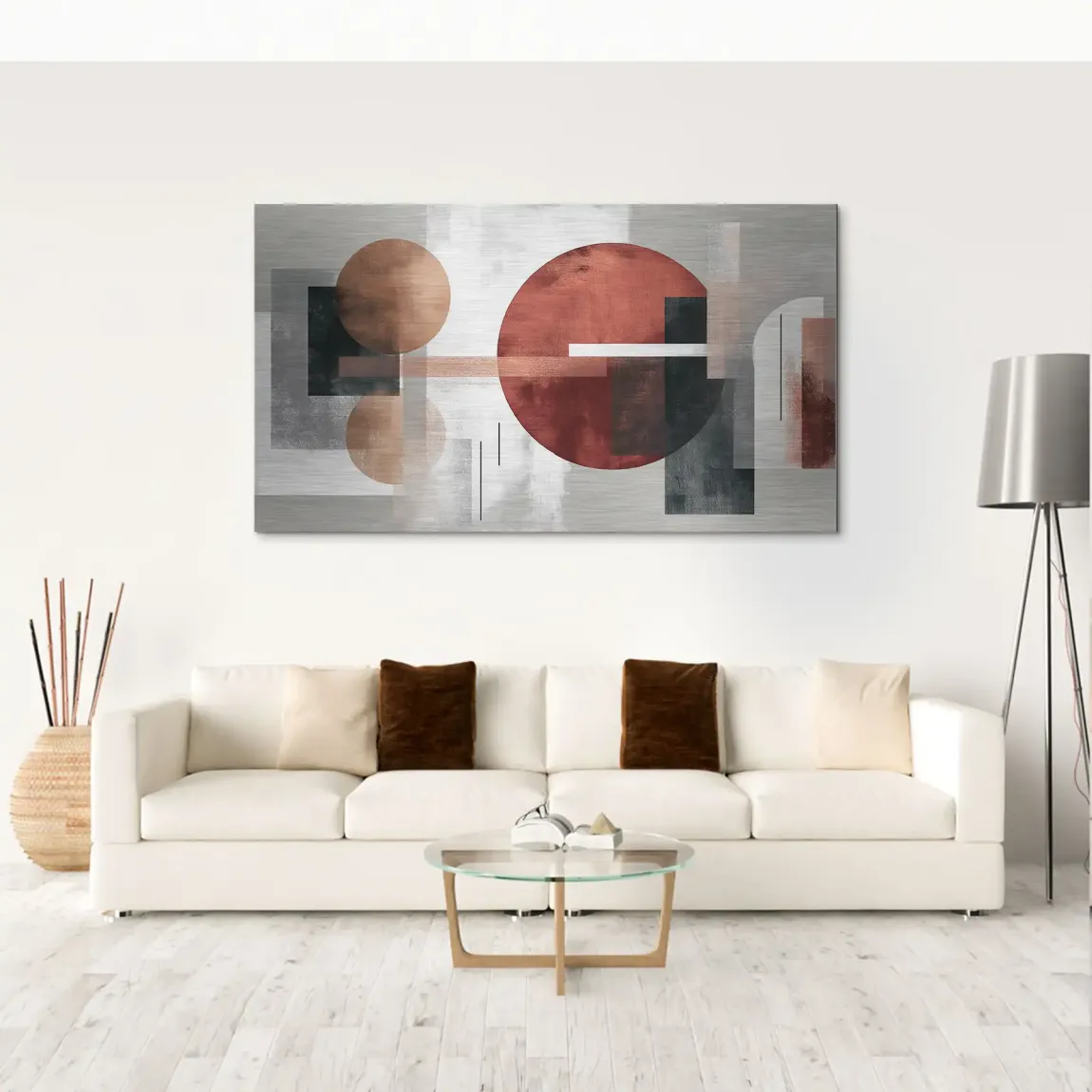 Abstrakte Geometrie Alu Gebürstet