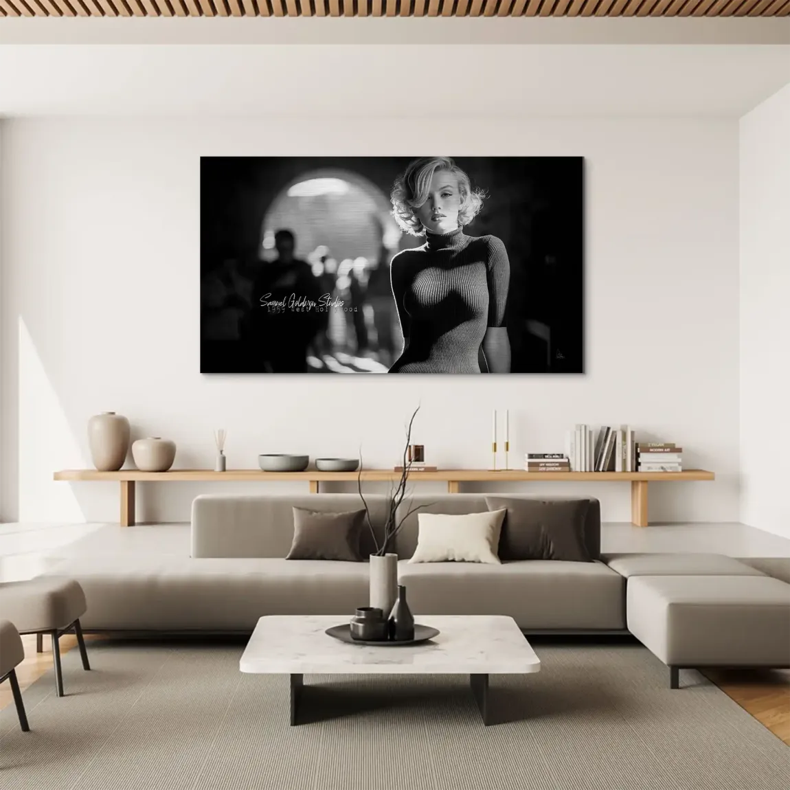 Marilyn Monroe Studio Aluminiumbild gebürstet