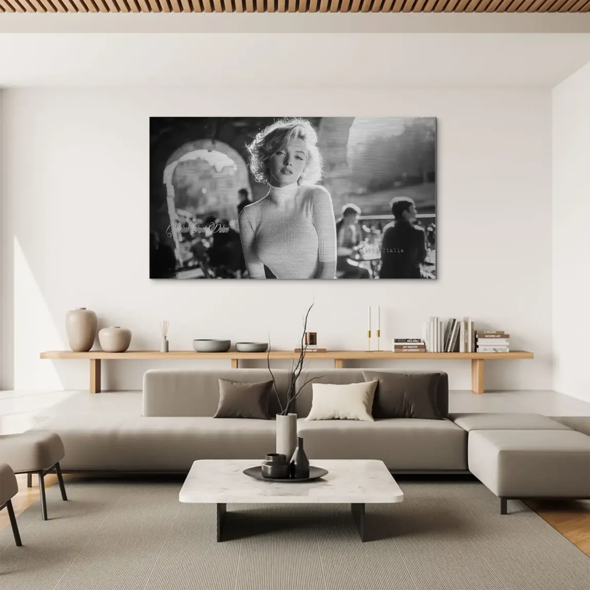 Marilyn Monroe Italia Aluminiumbild gebürstet