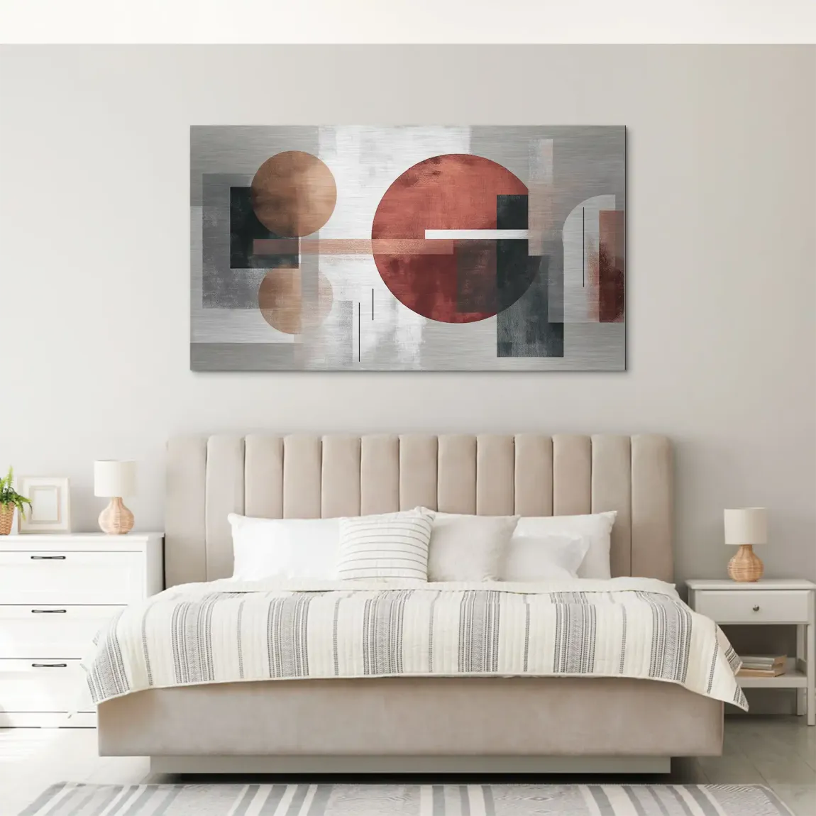 Abstrakte Geometrie Alu Gebürstet