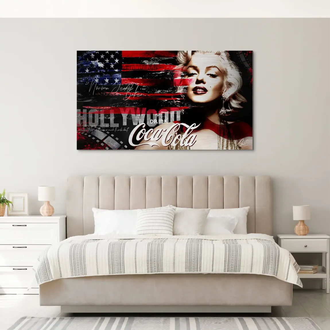 Marilyn Hollywood Glamour Alu Gebürstet