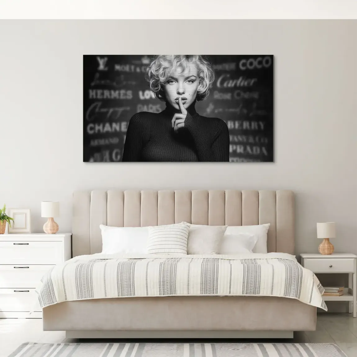 Marilyn Monroe Black Secret Alu Gebürstet