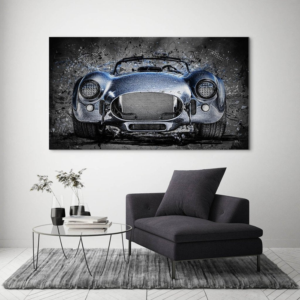AC Cobra Abstrakt Blue Alu Gebürstet Bild INGALERIE