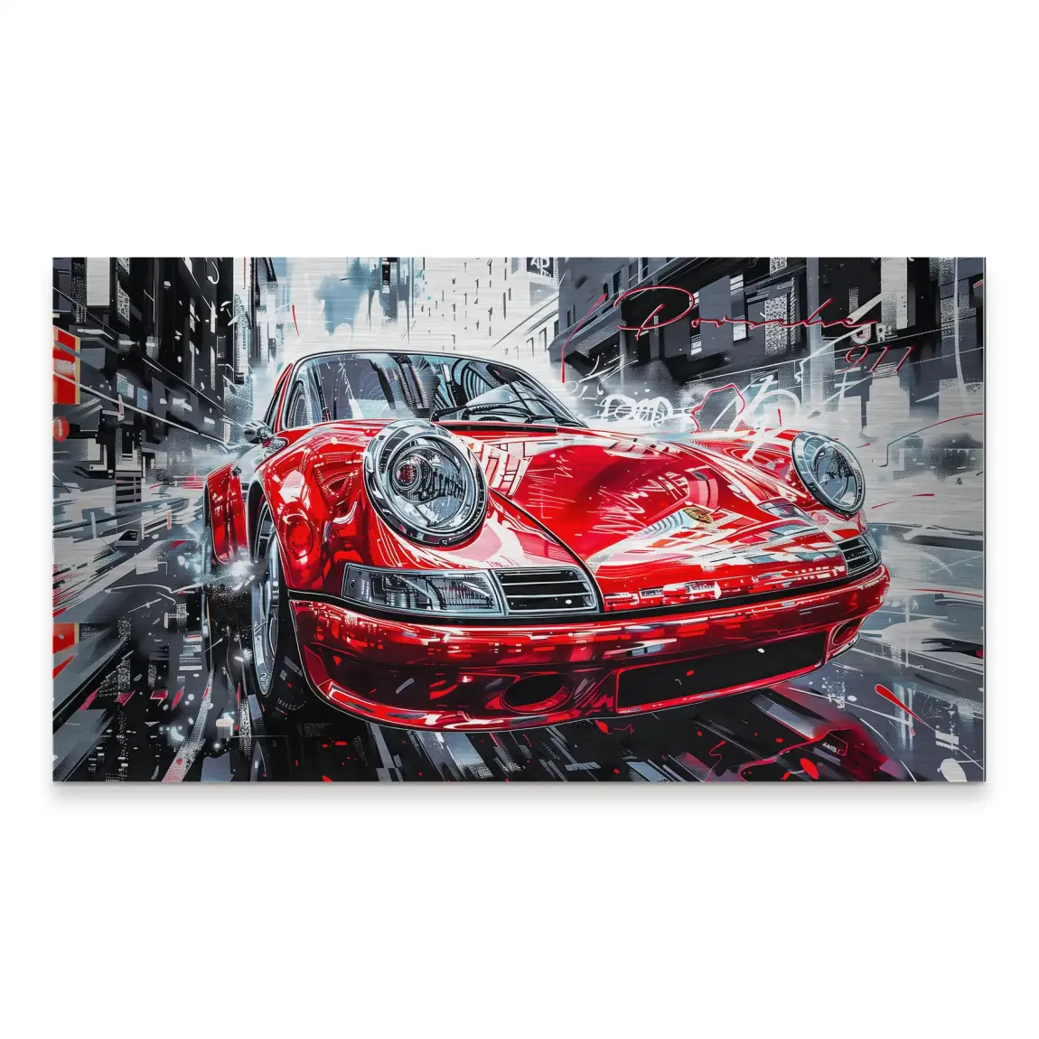 Porsche 911 Red City Alu Gebürstet