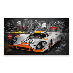 Porsche 917 Pop Art Style Alu Gebürstet