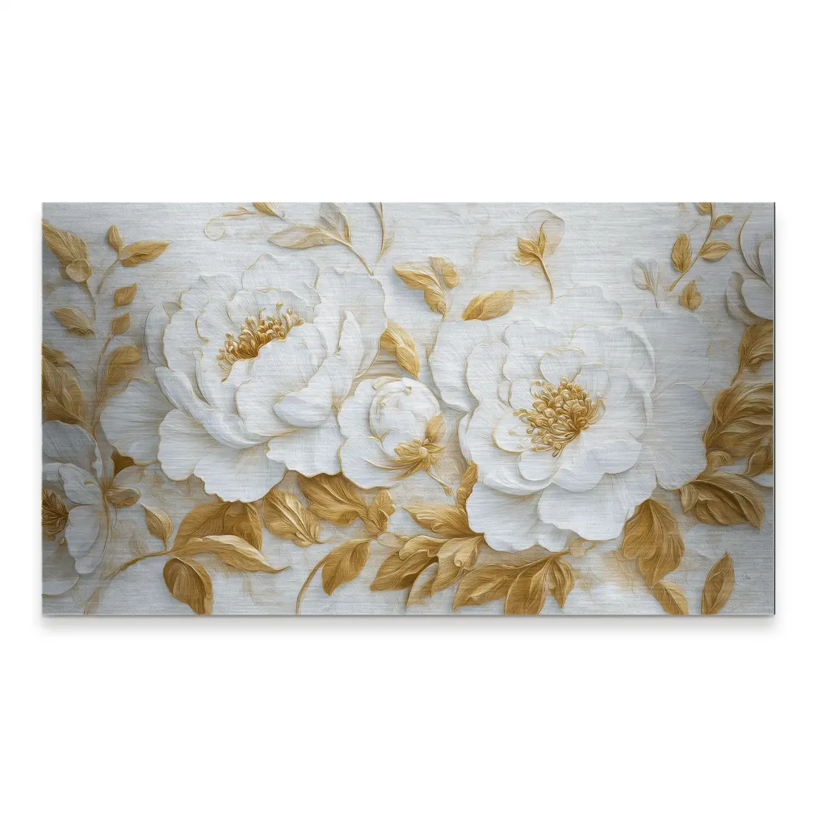 White Gold Rose Art Alu Gebürstet