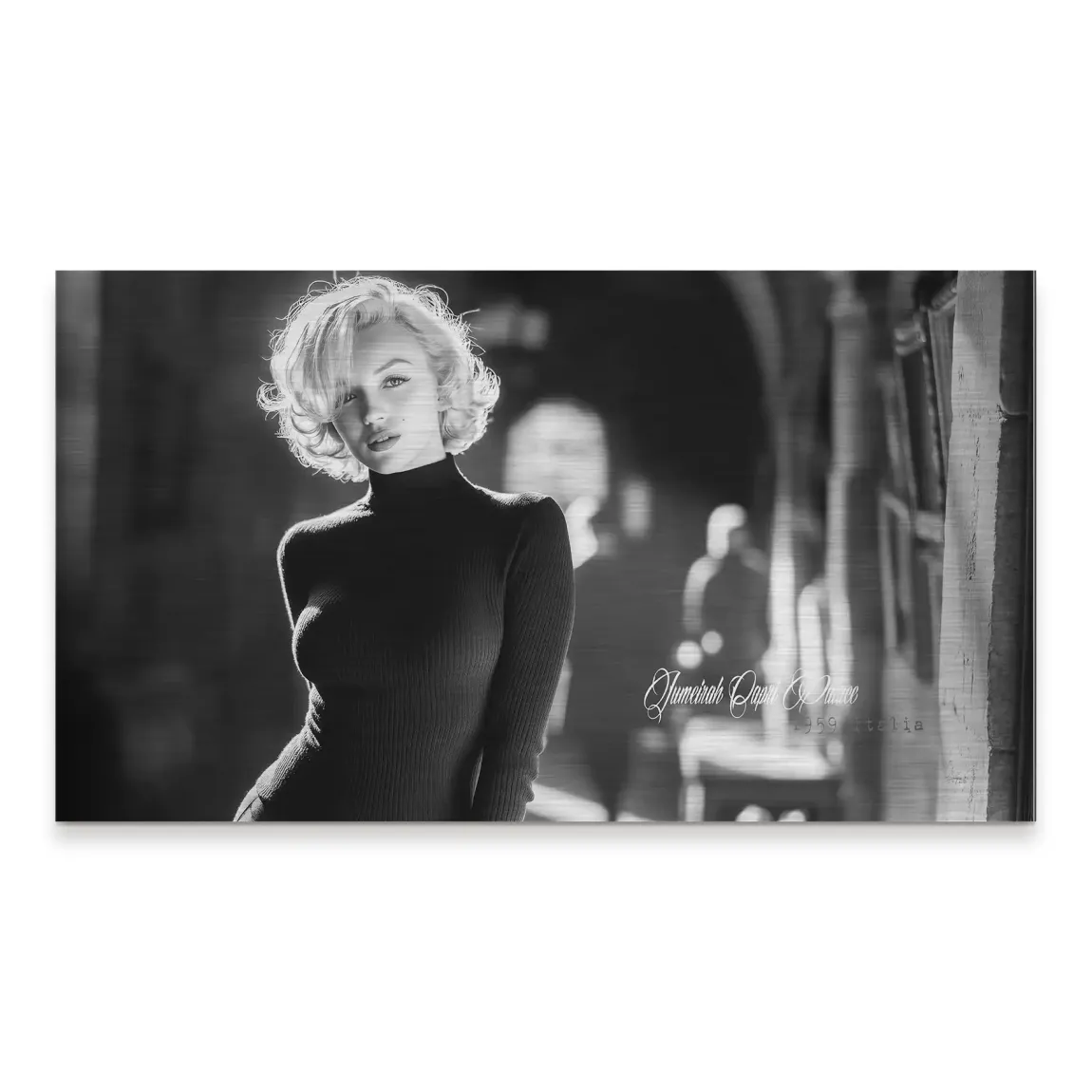 Marilyn Monroe Capri Aluminiumbild gebürstet