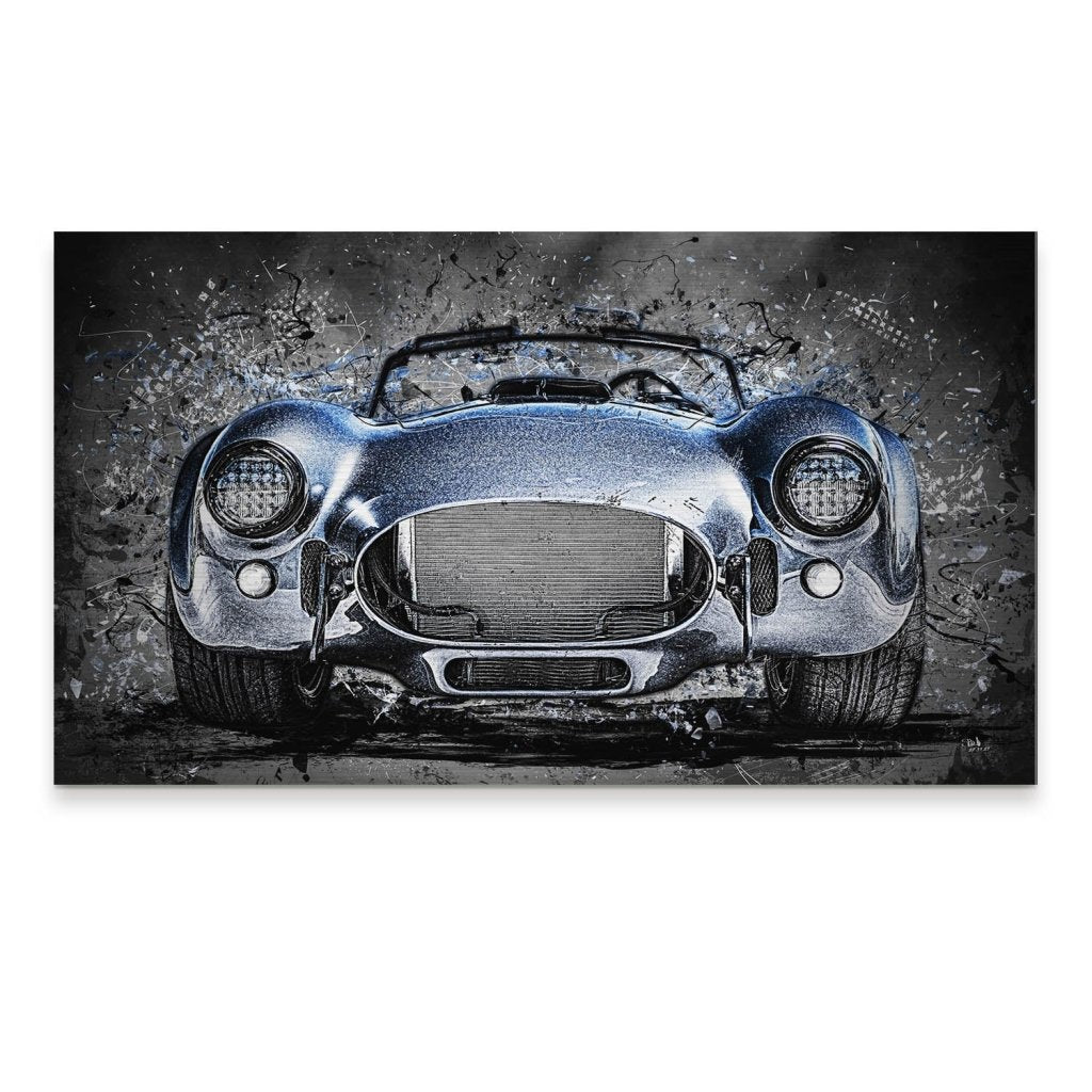 AC Cobra Abstrakt Blue Alu Gebürstet Bild INGALERIE