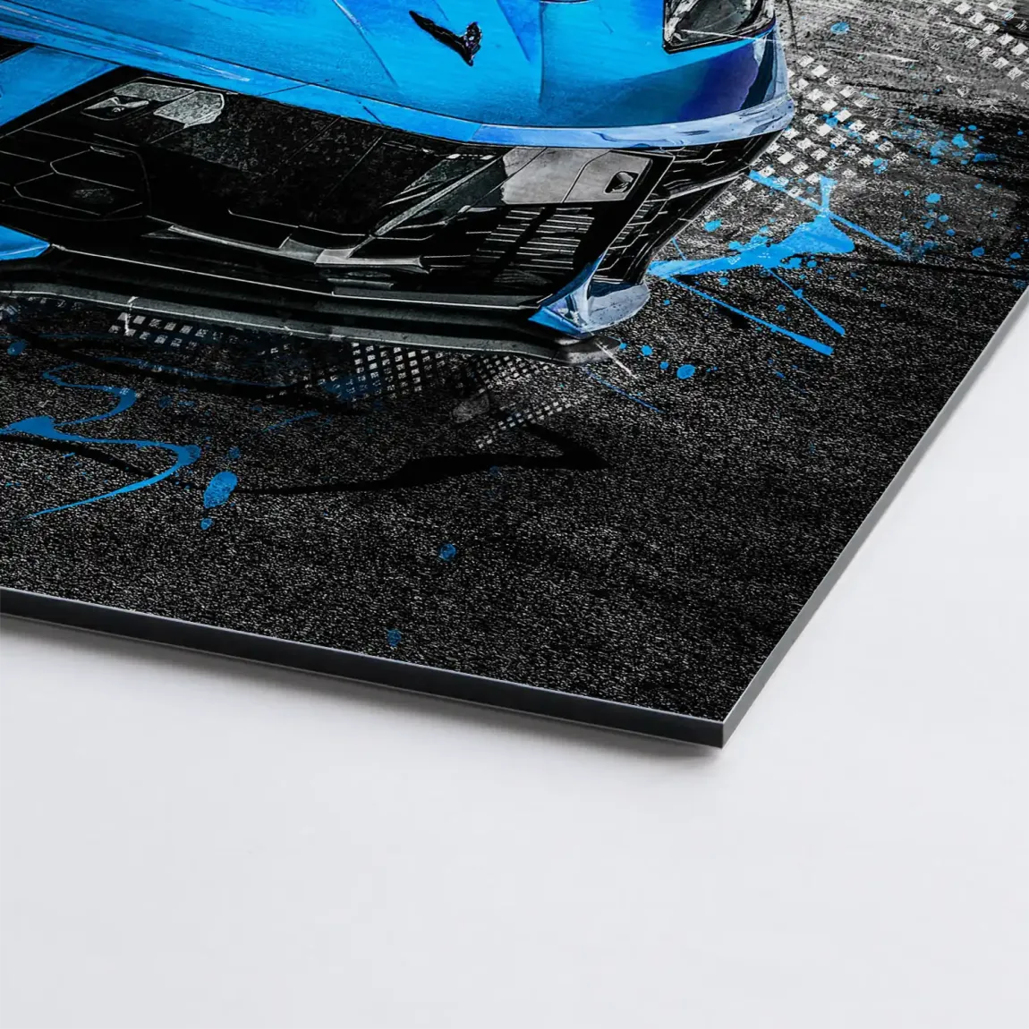 Corvette C8 Abstrak Blue Style Alu Gebürstet INGALERIE