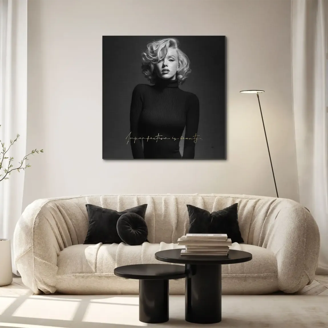 Marilyn Monroe Imperfection Aluminiumbild gebürstet