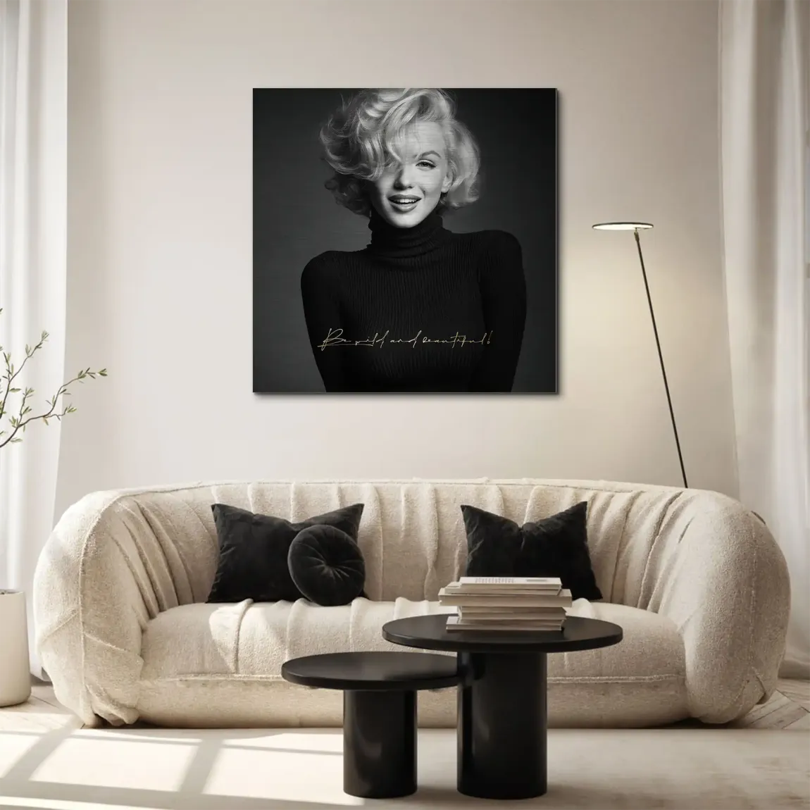Marilyn Monroe Be Wild Aluminiumbild gebürstet