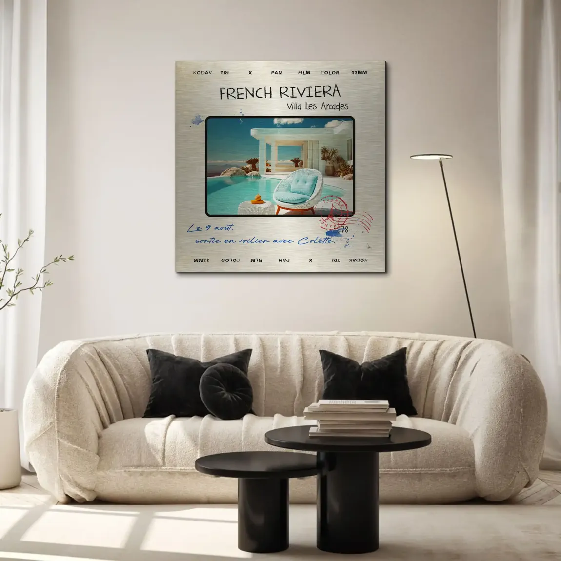 French Riviera Chic Wild Aluminiumbild gebürstet