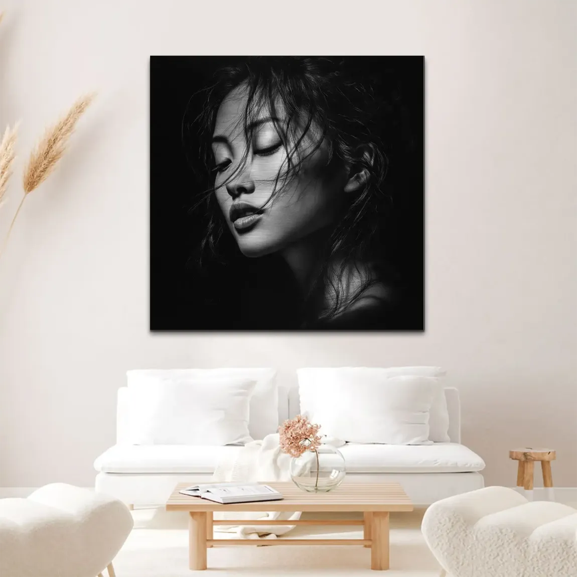 Asian Noir Portrait Alu Gebürstet Bild