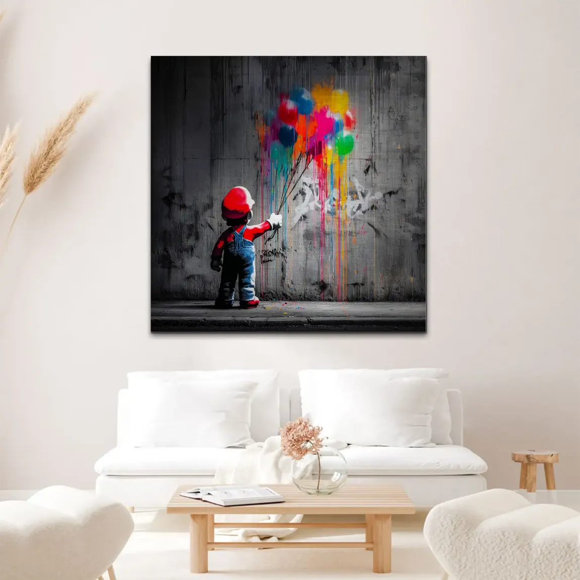 Mario Balloon Dreams Alu Gebürstet Bild