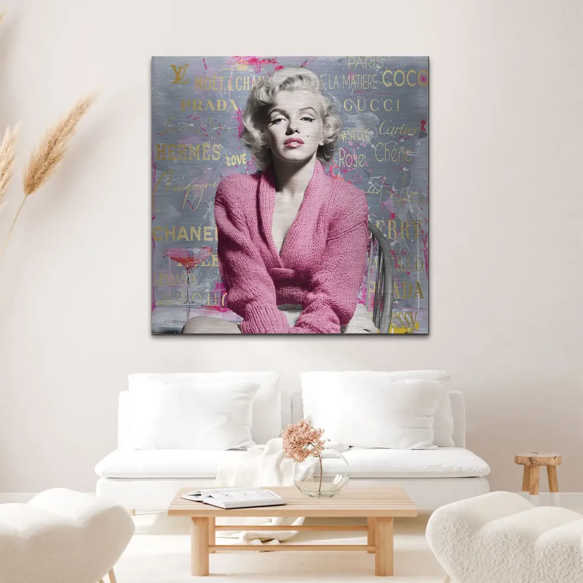 Marilyn Monroe Luxury Style Alu Gebürstet Bild
