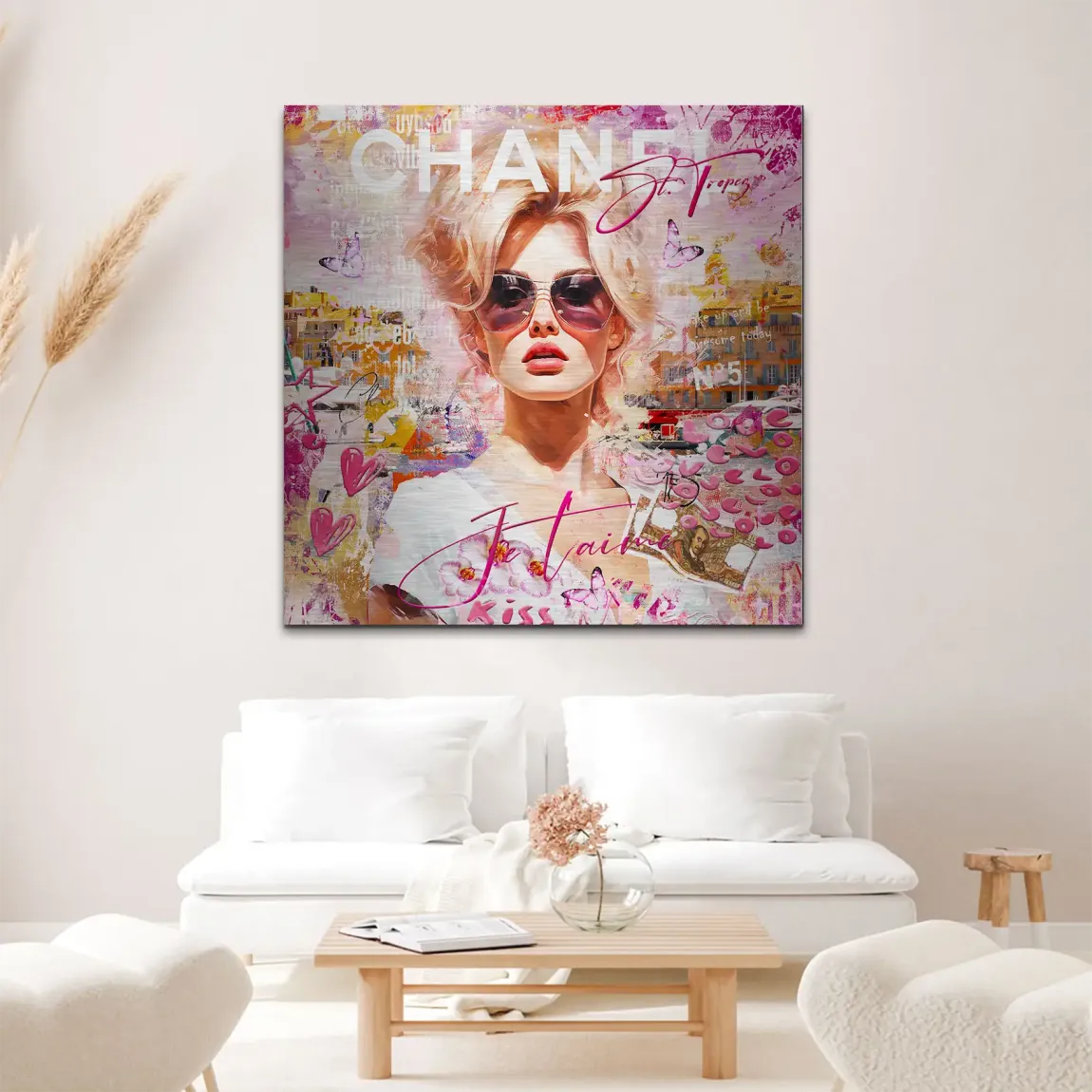 Bardot St Tropez Art Alu Gebürstet Bild