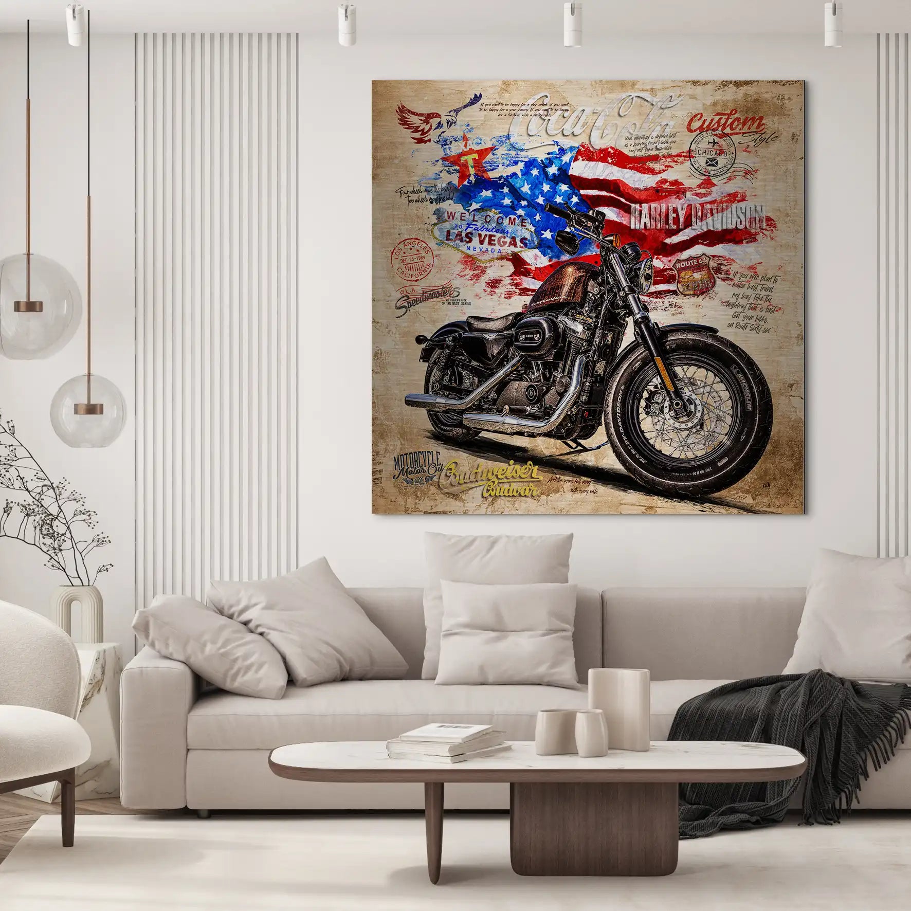 American Pulse auf gebürstetem Aluminium INGALERIE