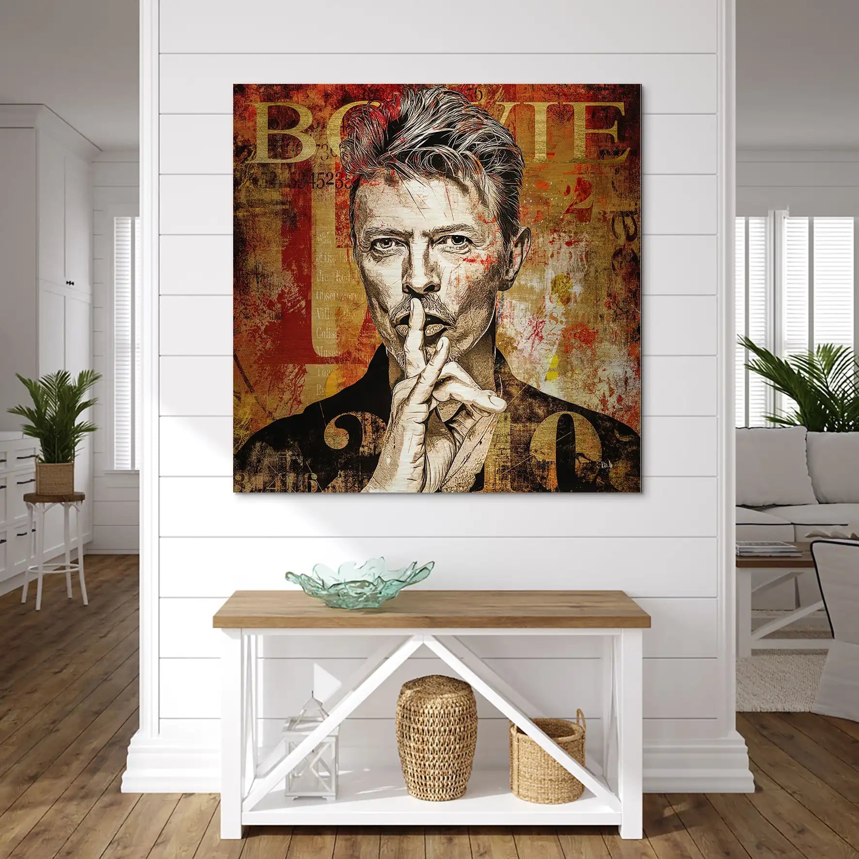David Bowie Abstrakt Modern Style Alu Gebürstet INGALERIE
