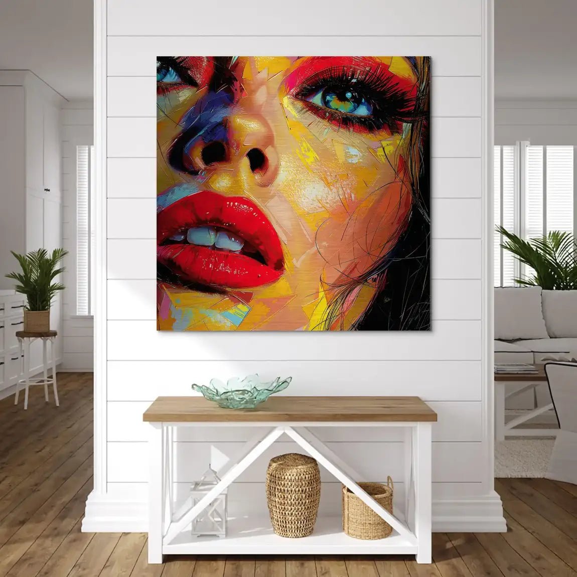 Beauty Lips Alu Gebürstet Bild INGALERIE