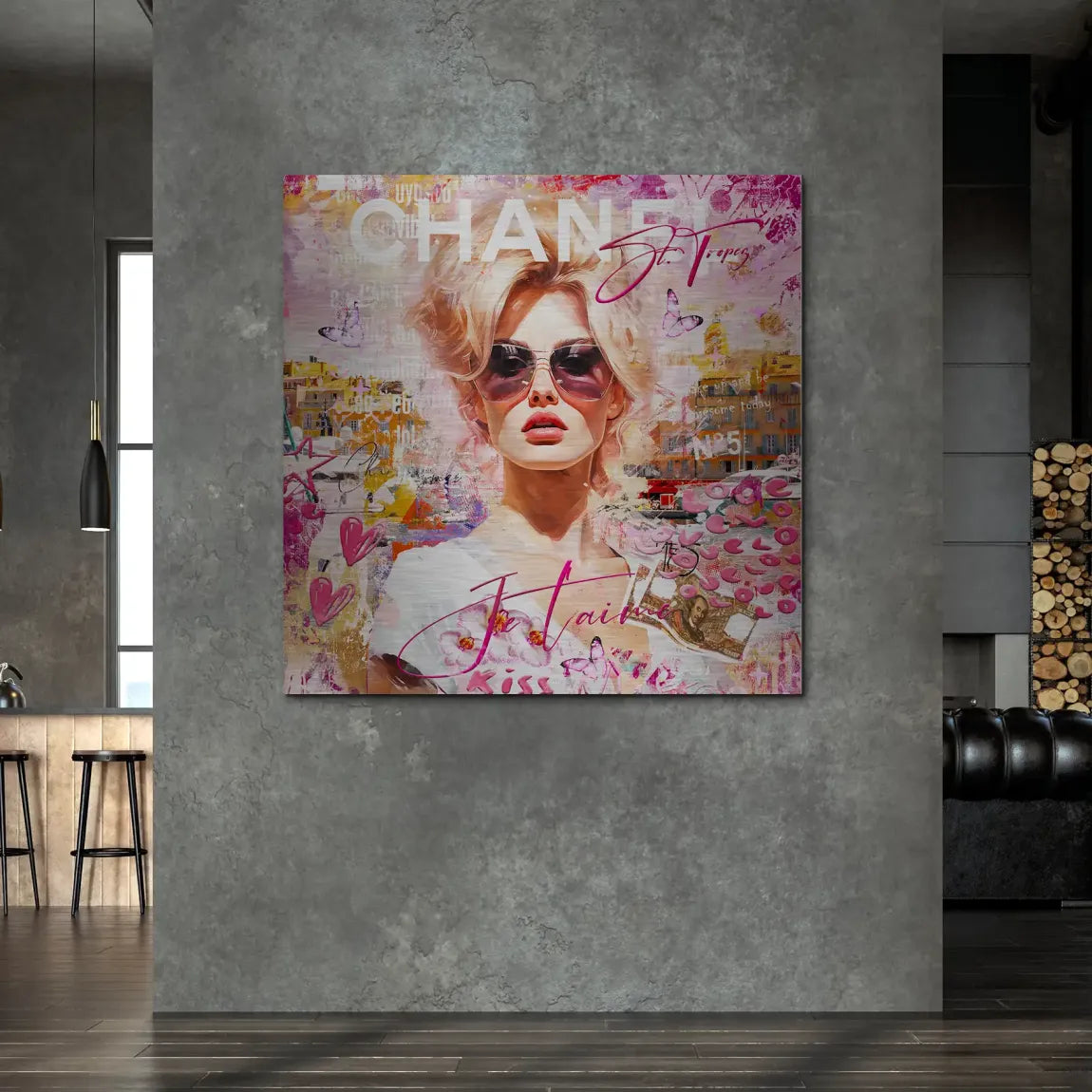 Bardot St Tropez Art Alu Gebürstet Bild