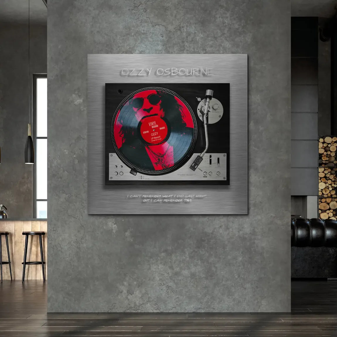 Memory Ozzy Osbourne Alu Gebürstet Bild - INGALERIE | Dein Onlineshop für moderne Wandbilder
