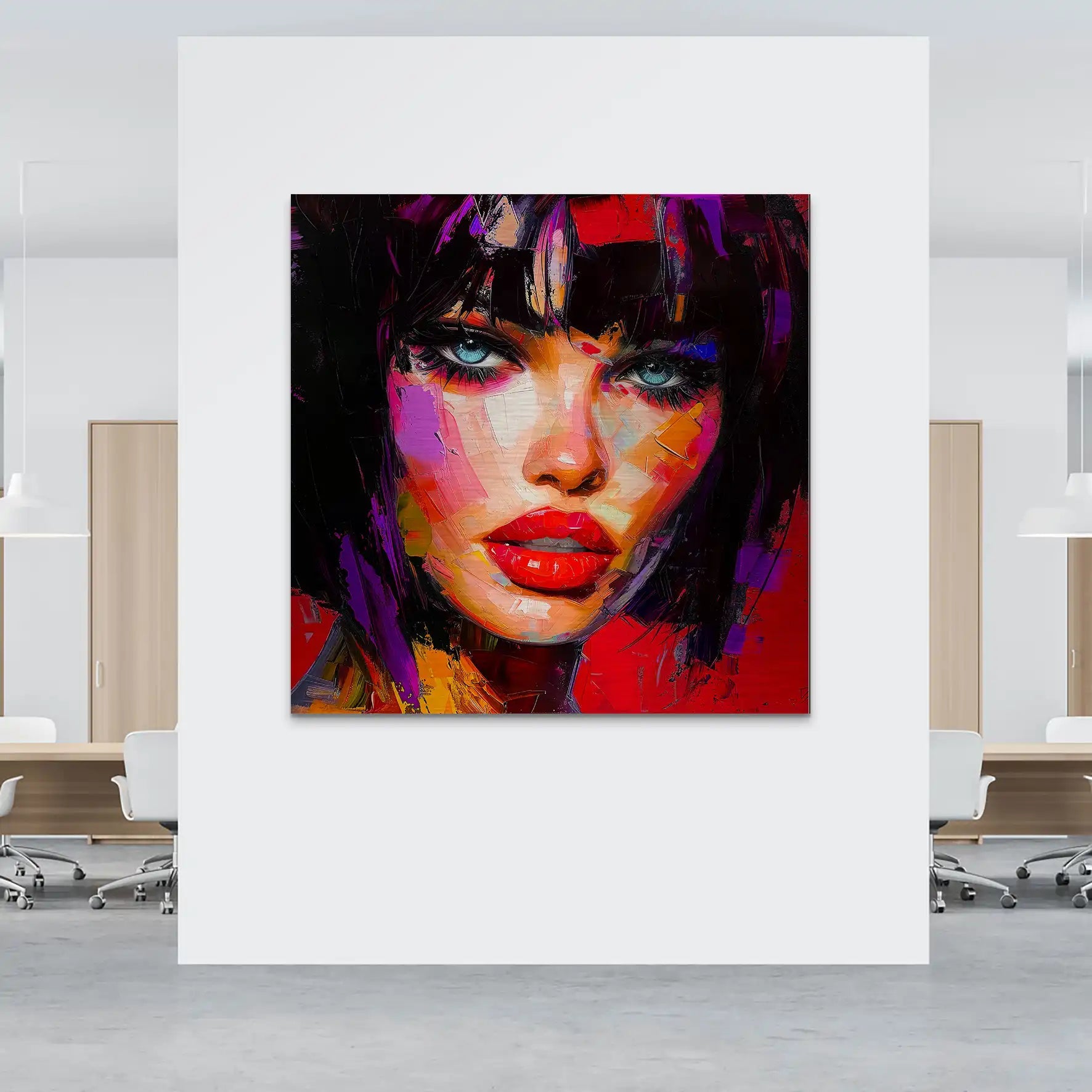 Abstrakt Red Beauty Alu Gebürstet Bild INGALERIE