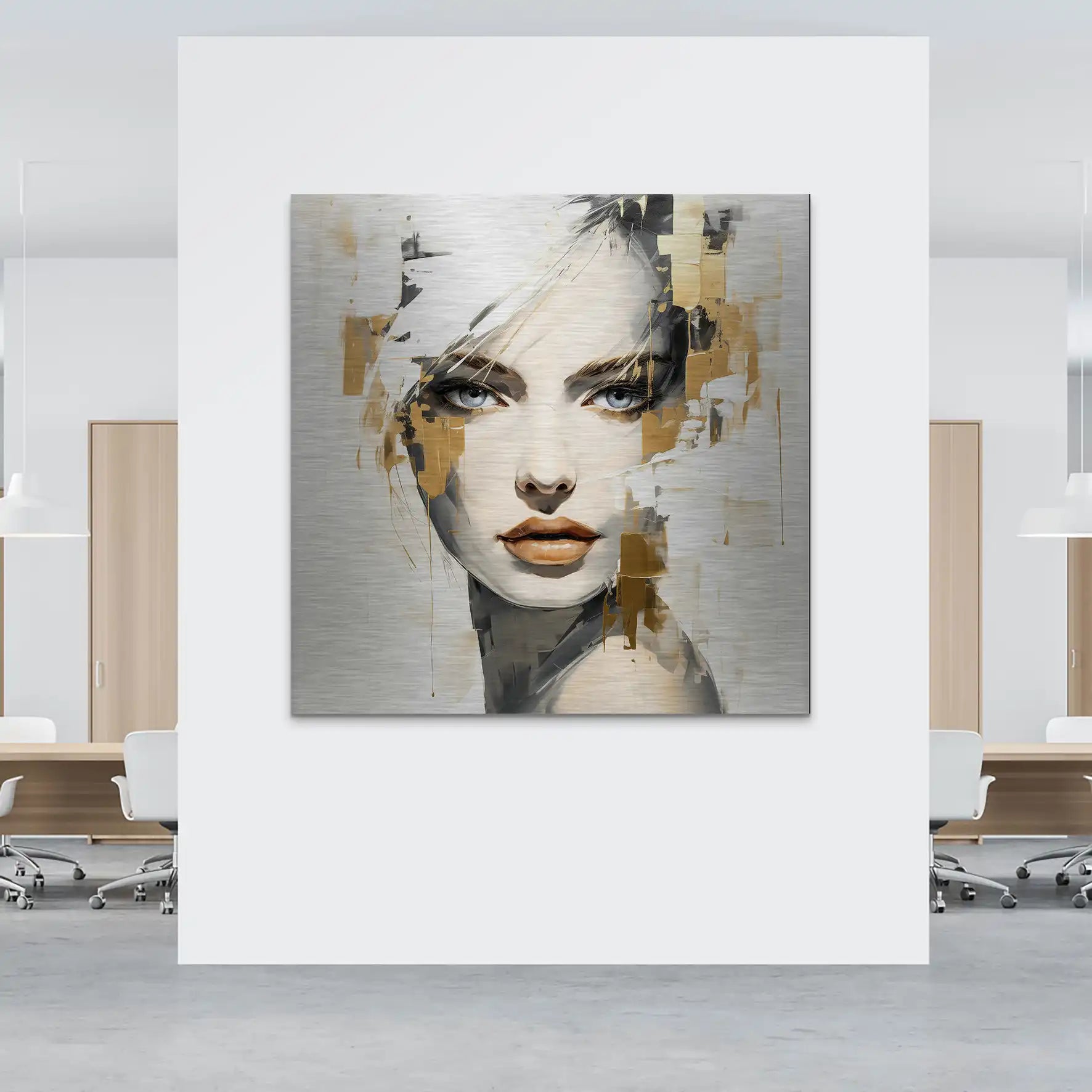 Golden Muse Alu gebürstet Bild INGALERIE