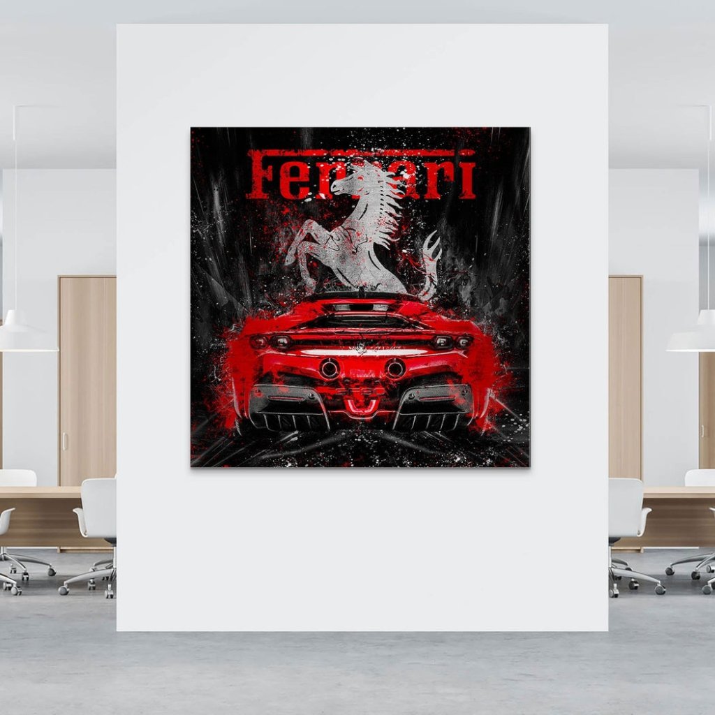 Ferrari SF90 Abstrakt Alu Gebürstet INGALERIE