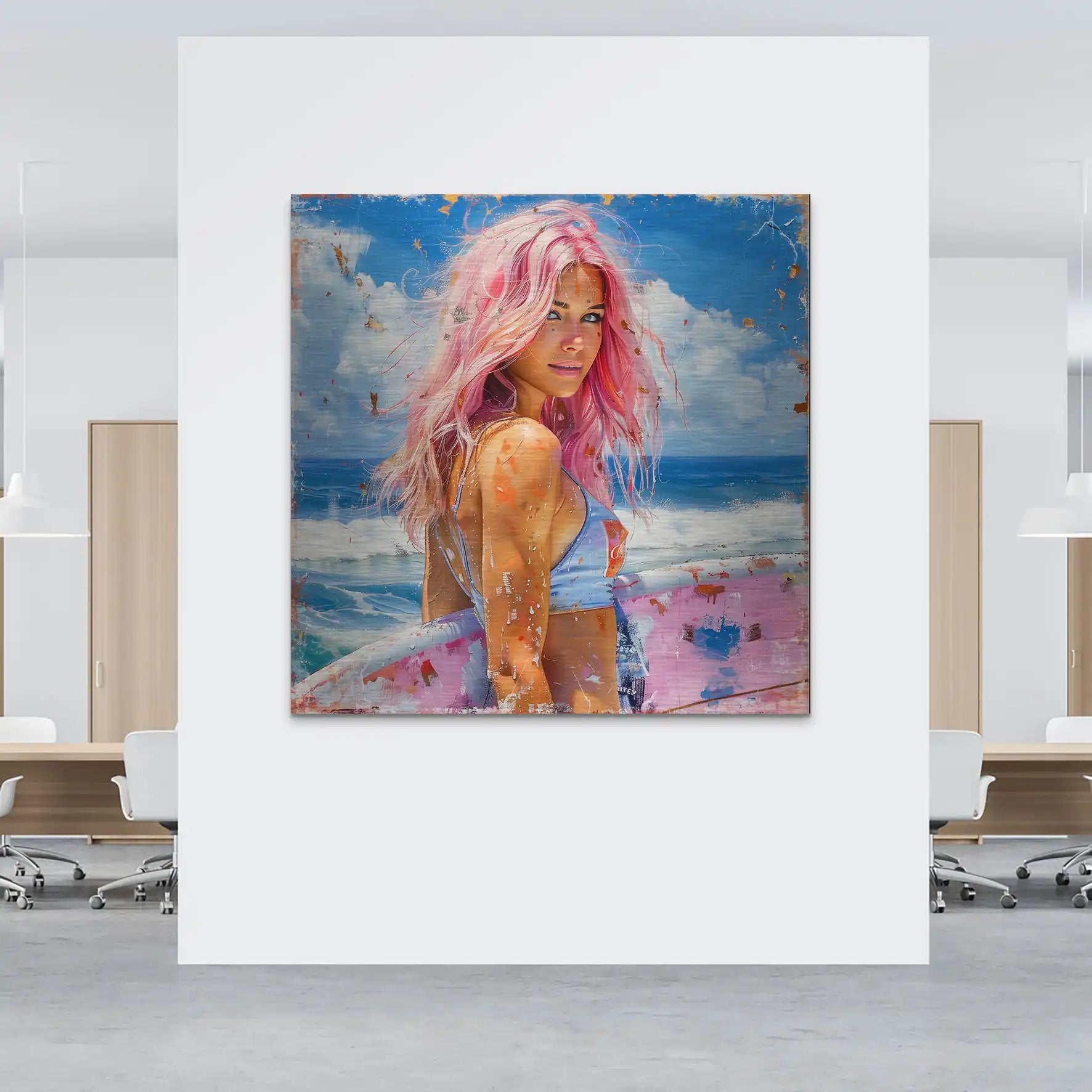 Beach Girl Nr.4 Alu Gebürstet Bild INGALERIE