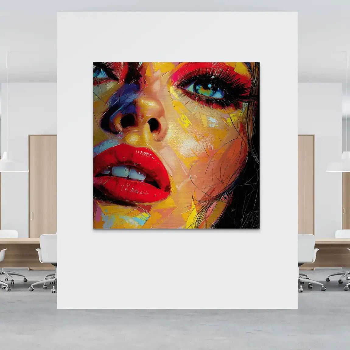 Beauty Lips Alu Gebürstet Bild INGALERIE