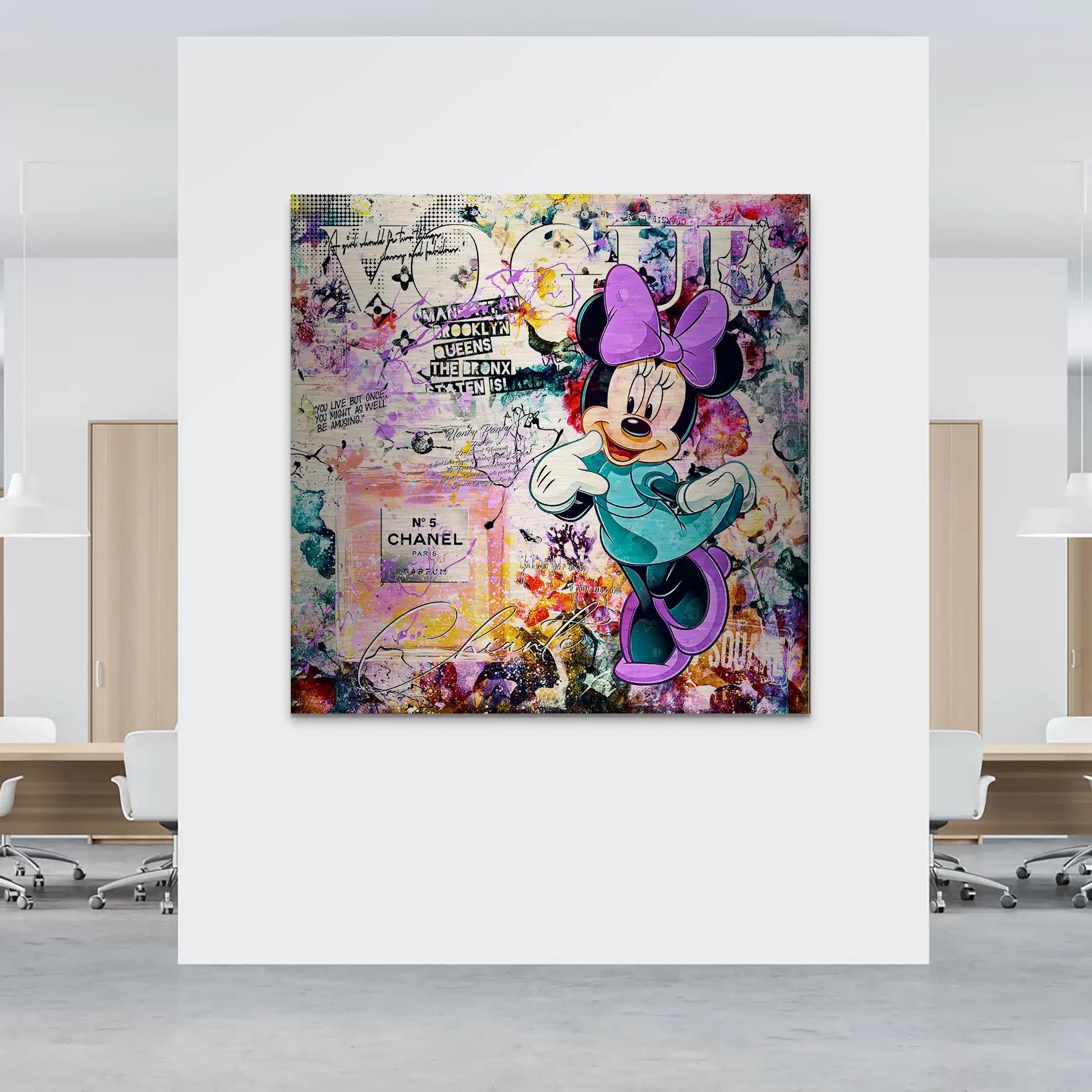 Minnie Chanel Art Nr.2 Alu Gebürstet INGALERIE