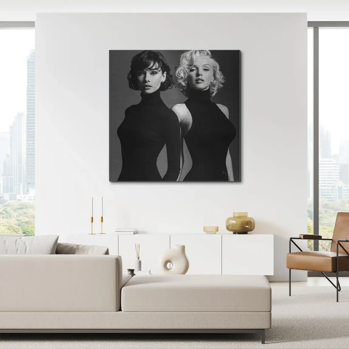 Audrey & Marilyn Aluminiumbild gebürstet