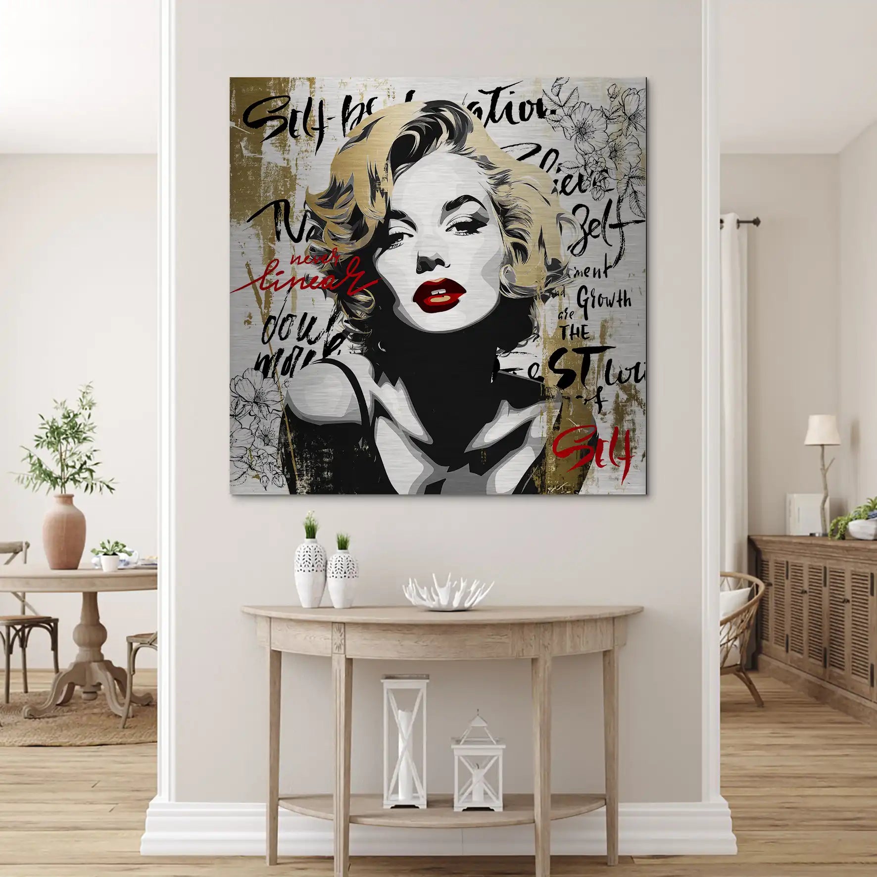 Marilyn Monroe Never Linear Alu Gebürstet Bild INGALERIE