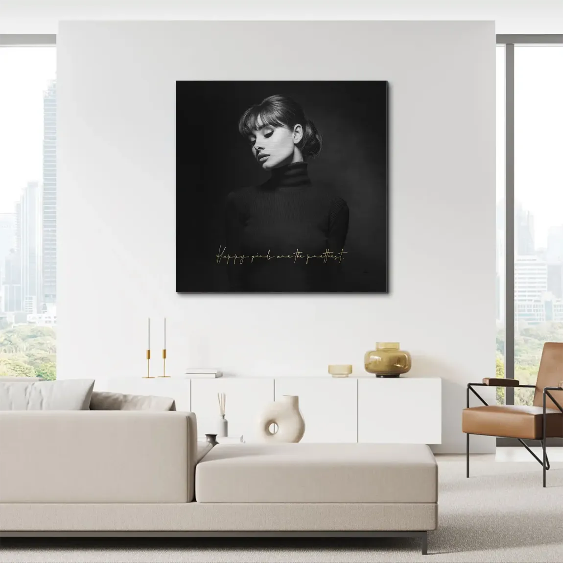 Audrey Hepburn Pretty Aluminiumbild gebürstet