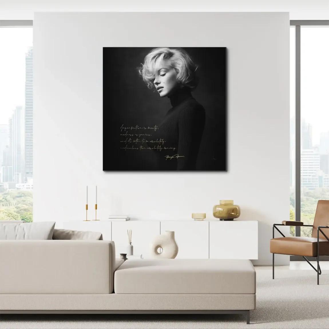 Marilyn Monroe Diva Aluminiumbild gebürstet