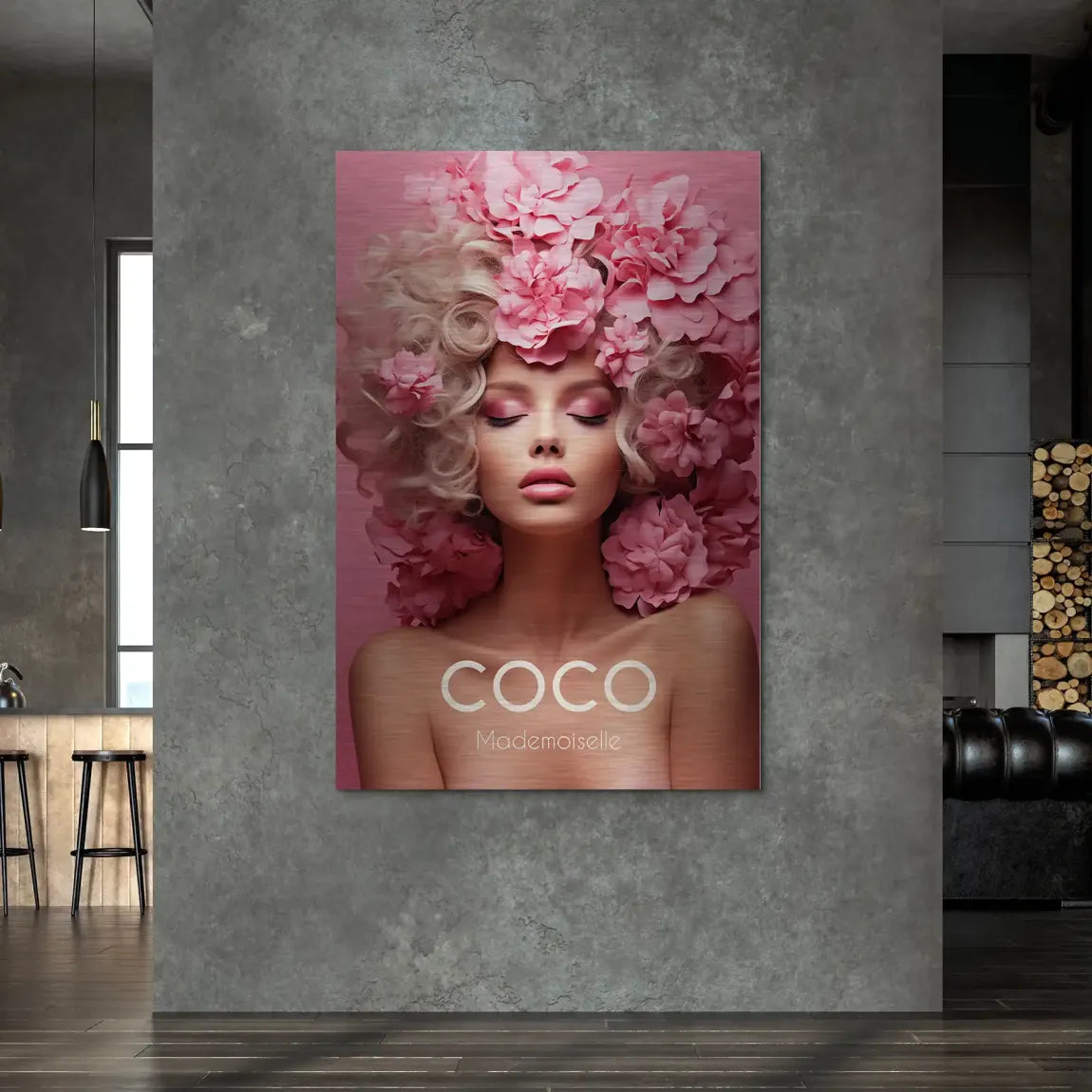 Coco Pink Elegance Alu Dibond Bild gebürstet