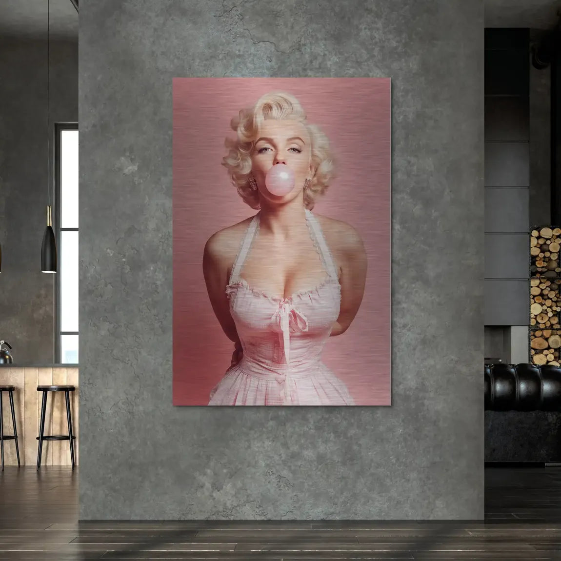 Monroe Bubble Charm Alu Dibond Bild gebürstet