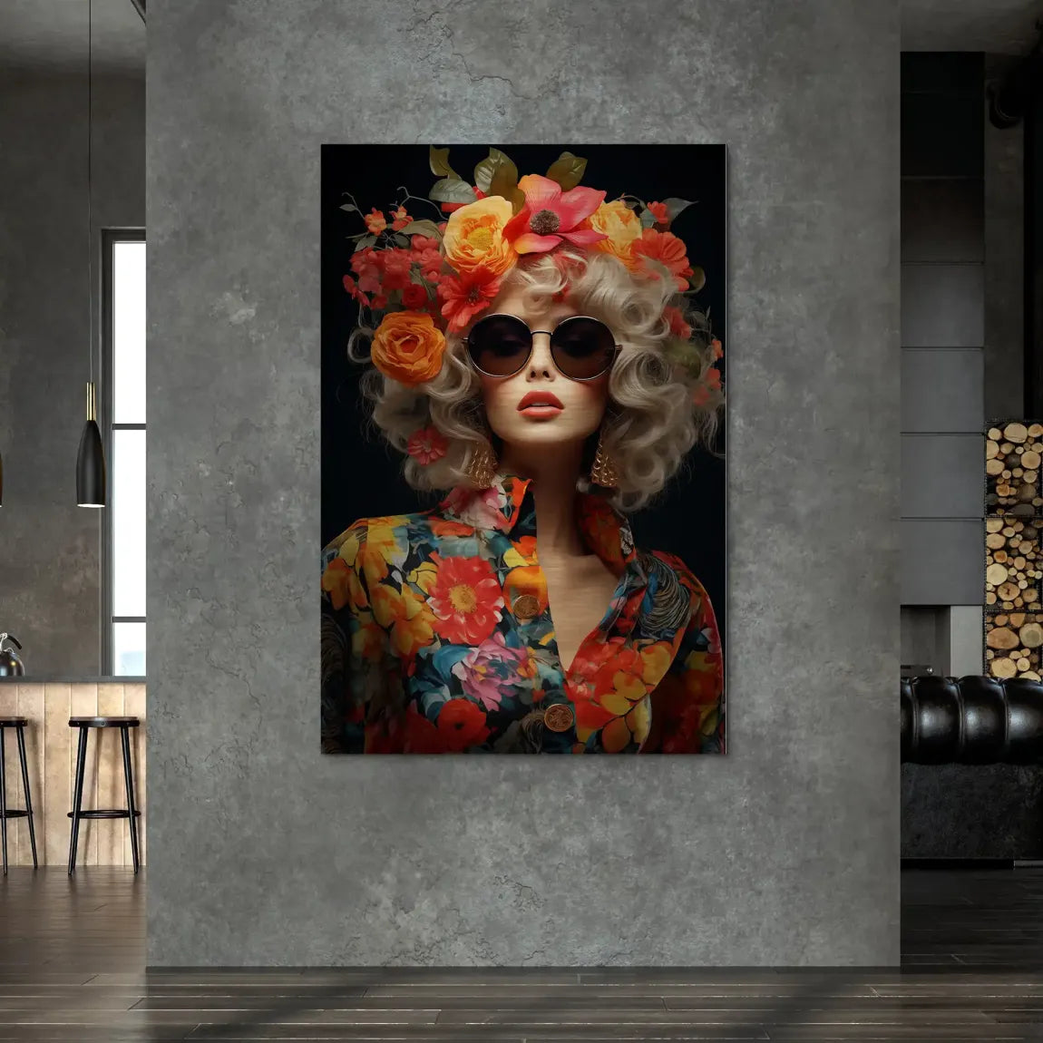 Floral Glamour Alu Dibond Bild gebürstet