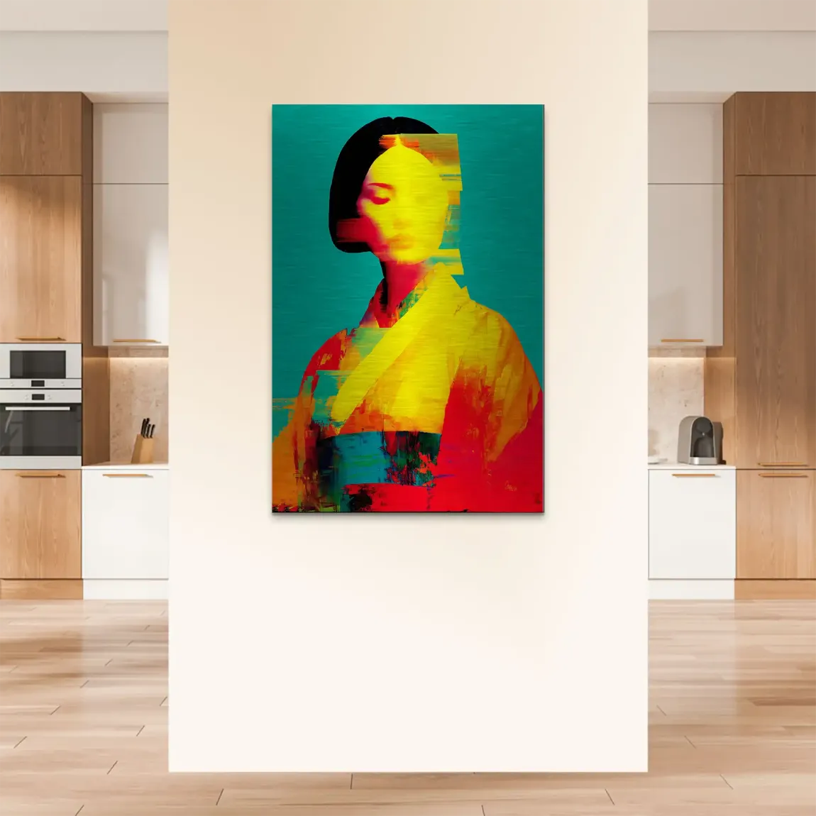 Geisha Color Art Alu Dibond Bild gebürstet