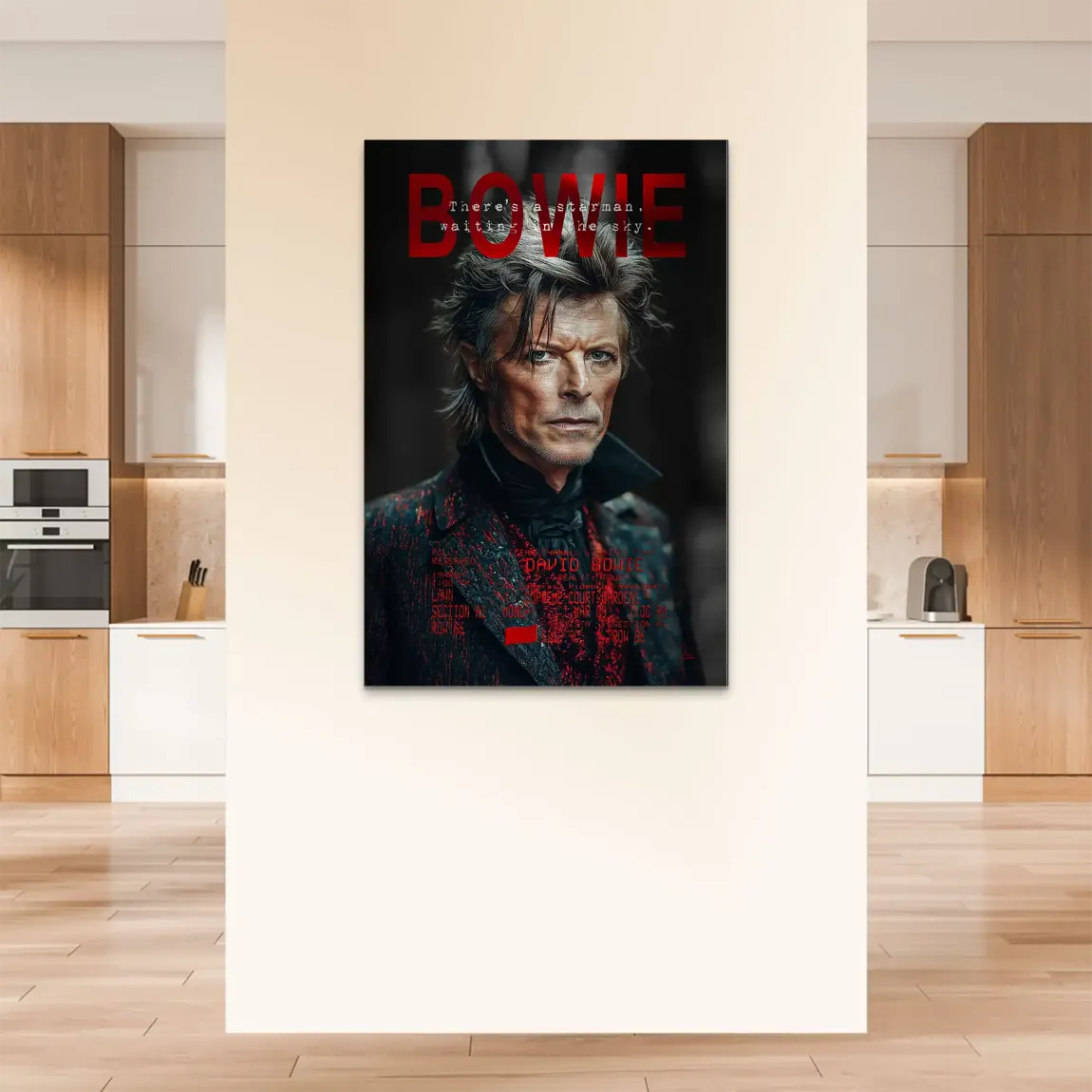 Bowie Starman Alu Dibond Bild gebürstet