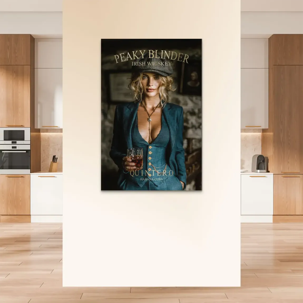 Peaky Blinder Glam Alu Dibond Bild gebürstet