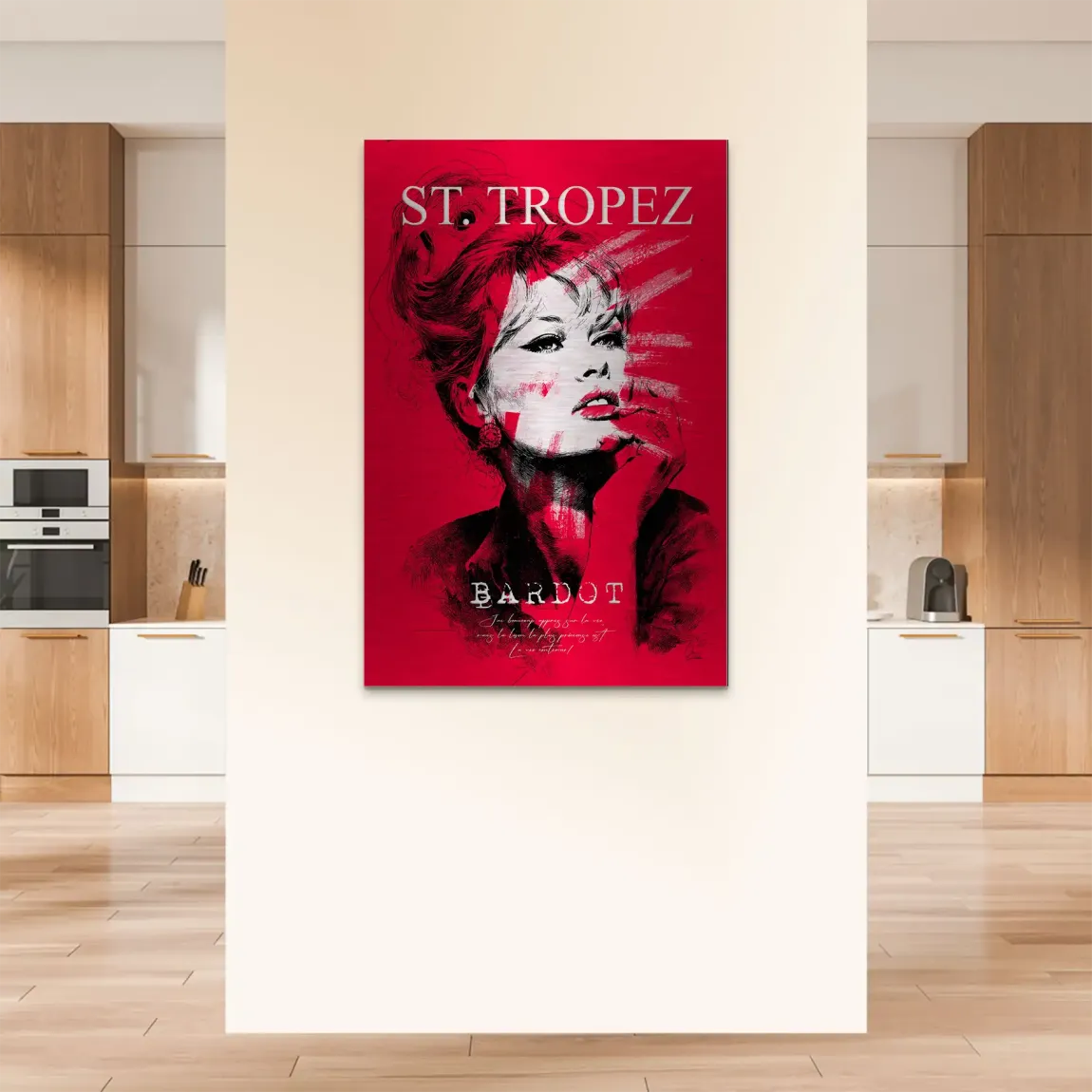 Bardot St Tropez Alu Dibond Bild gebürstet