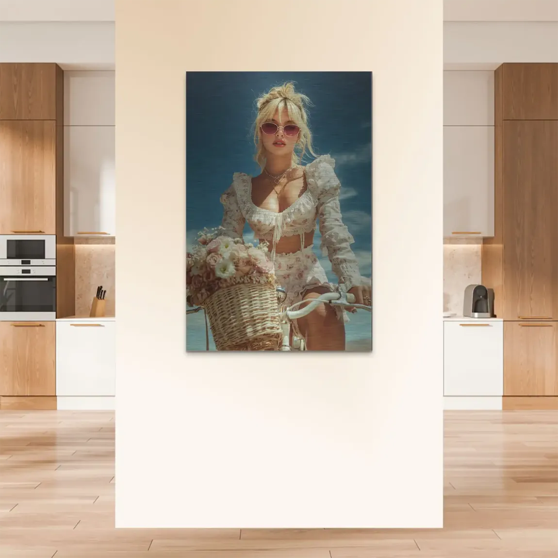 Blütenmädchen Alu Dibond Bild gebürstet