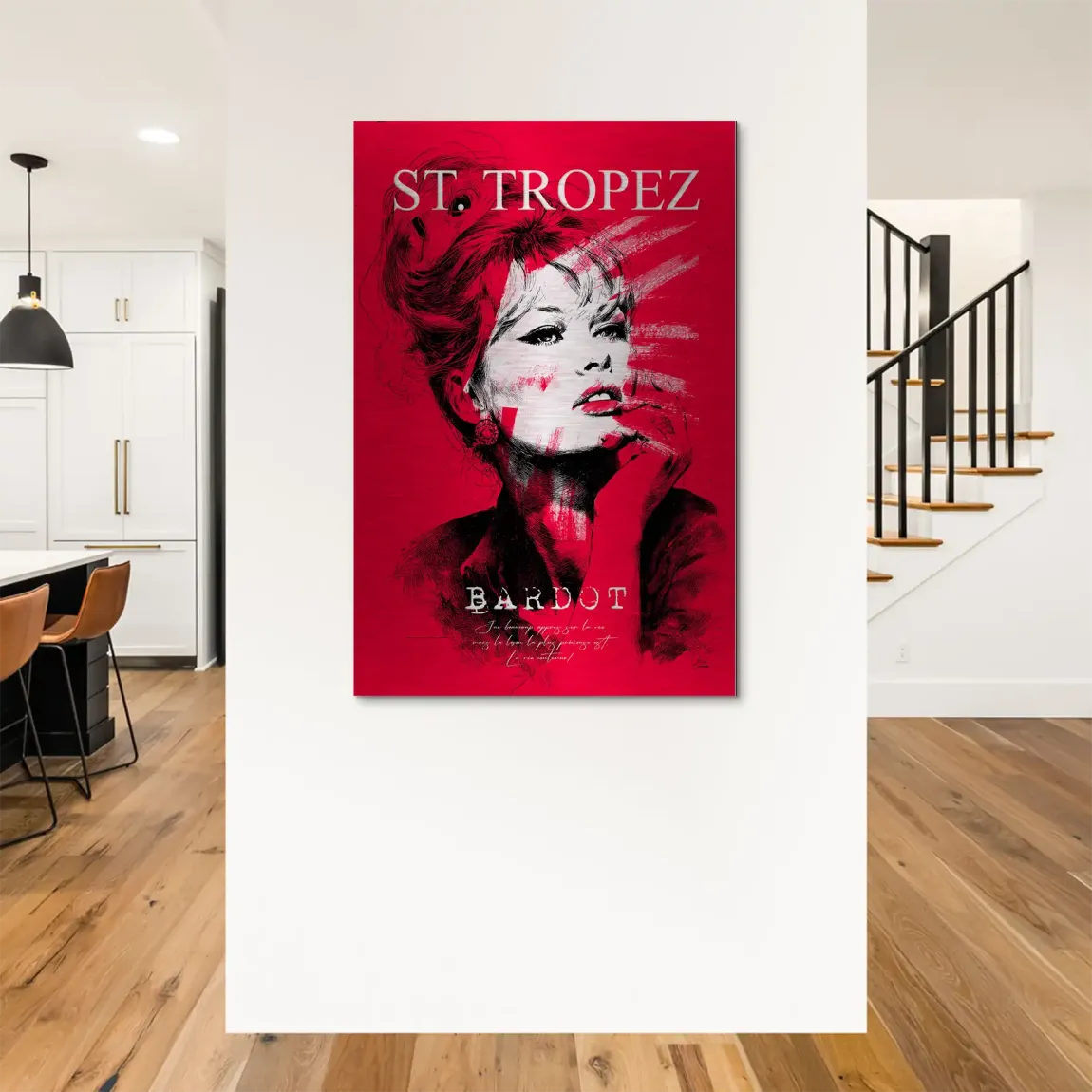 Bardot St Tropez Alu Dibond Bild gebürstet