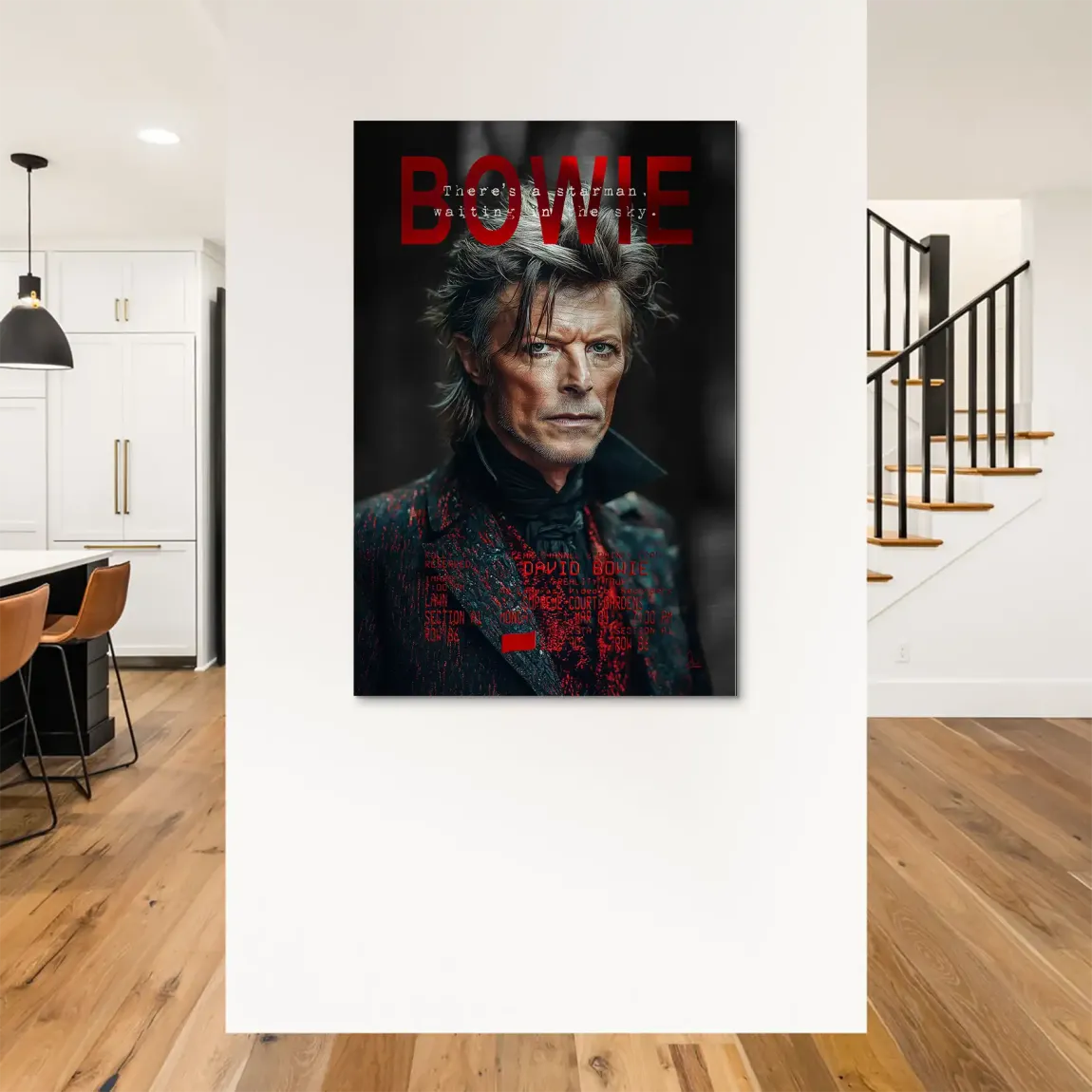 Bowie Starman Alu Dibond Bild gebürstet