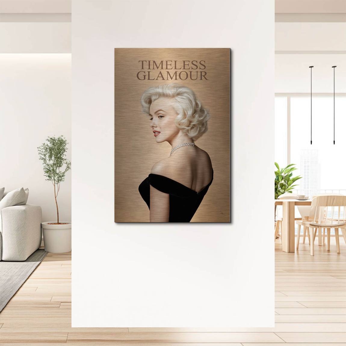 Marilyn Monroe Zeitlos Aluminiumbild gebürstet