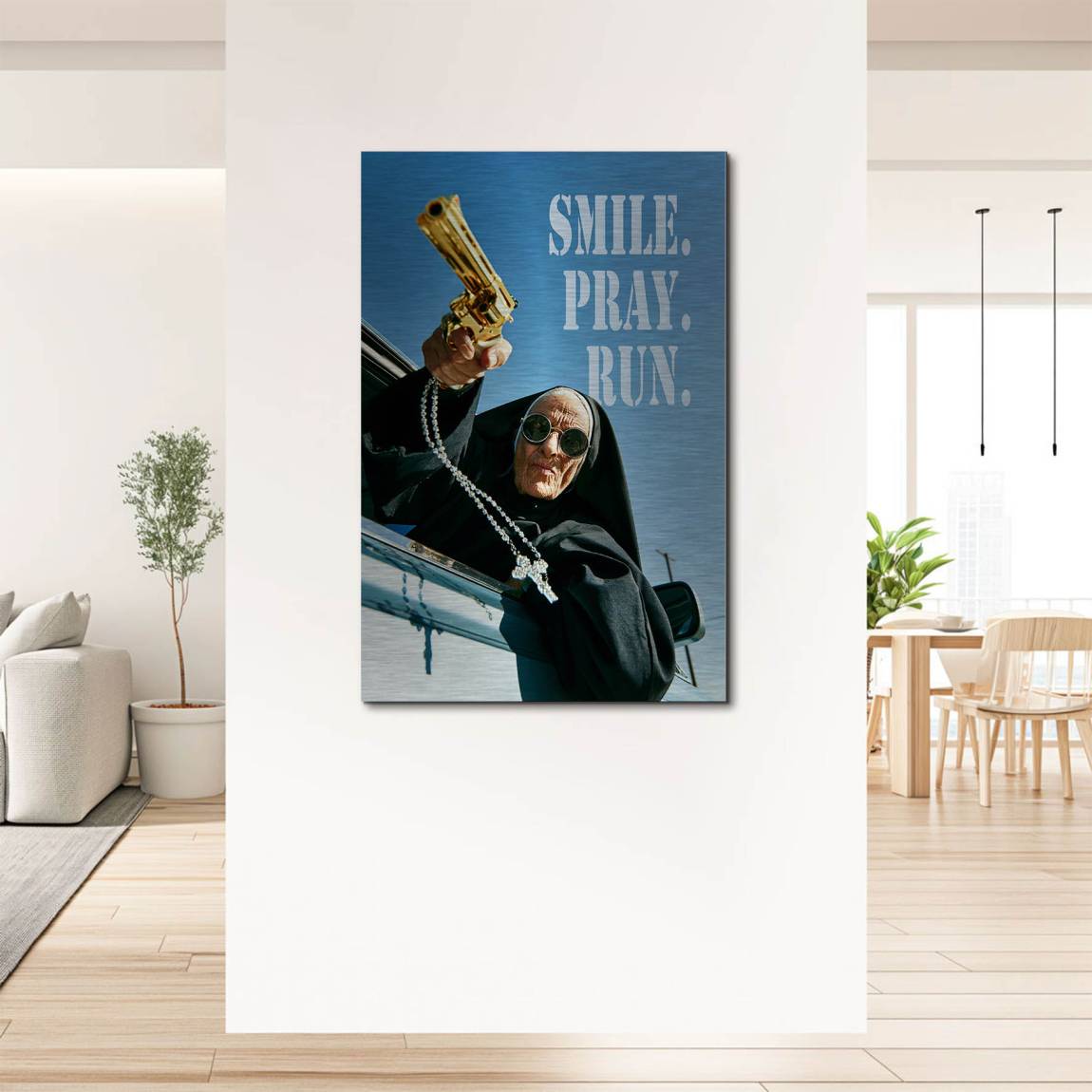 Rebel Nun Aluminiumbild gebürstet