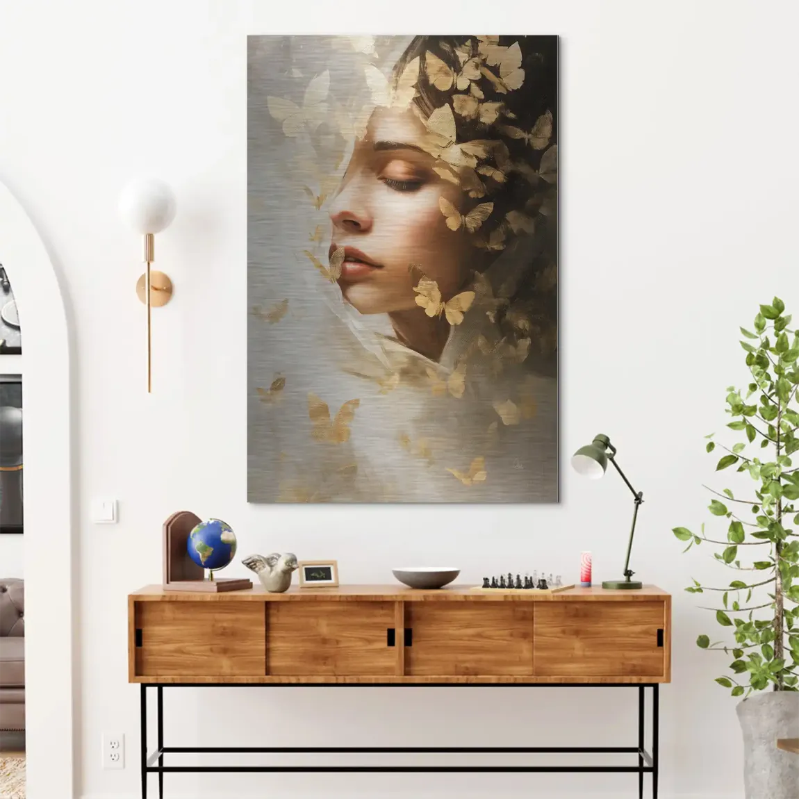 Whisper of Butterflies Alu Dibond Bild gebürstet - INGALERIE | Dein Onlineshop für moderne Wandbilder